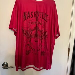 SHEIN Vibrant Pink Nashville Tee